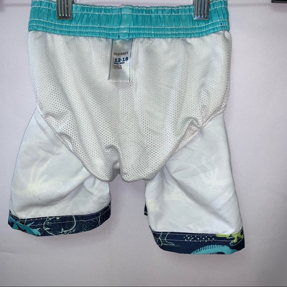 Old Navy Toddler Boys Swimming Trunks Size 12-18 Months Dinosaur Print - Picture 6 of 6